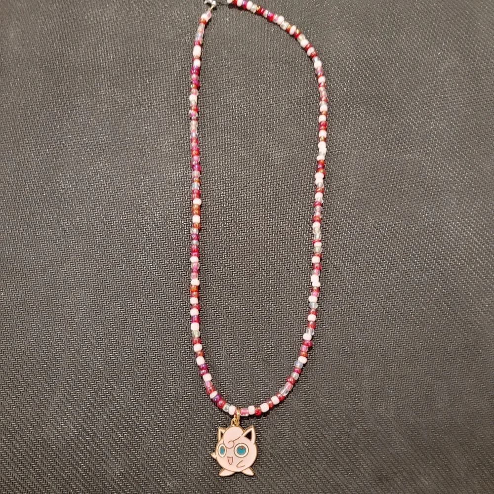 Jigglypuff Beaded Necklace - Picture 2 of 4